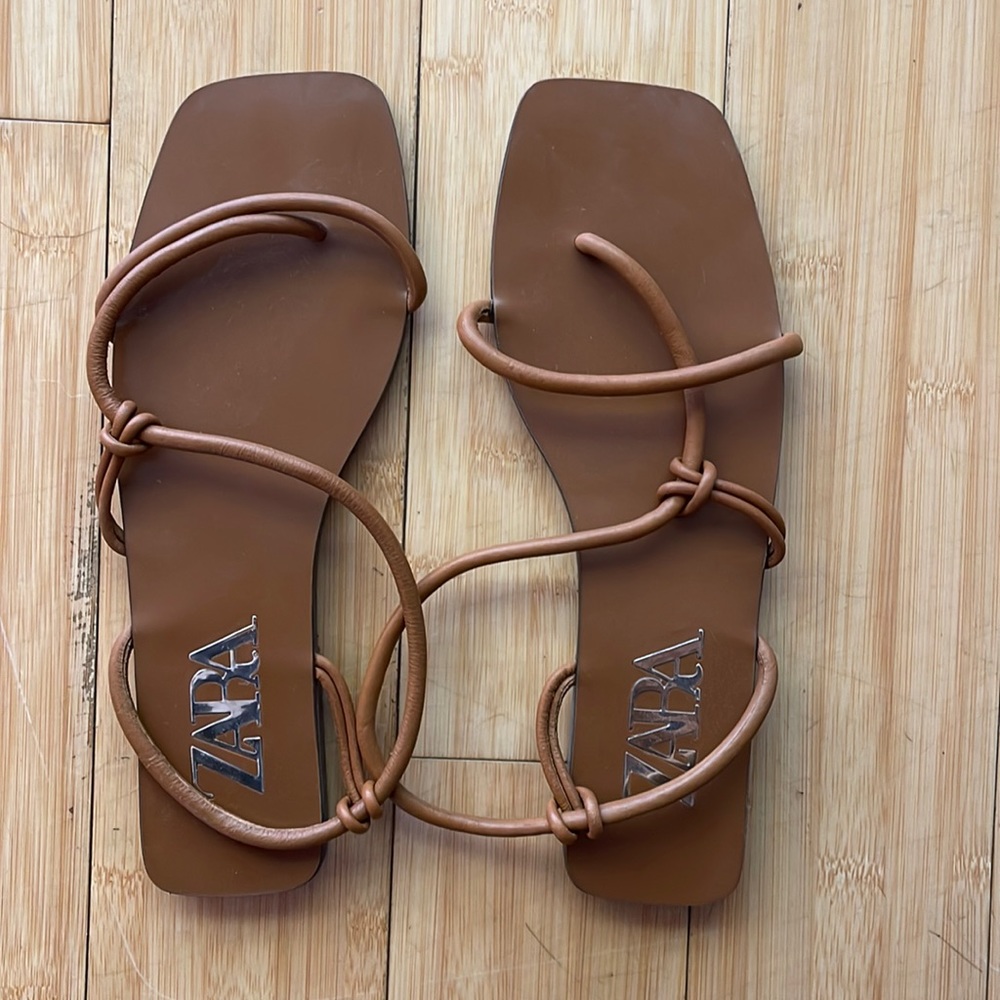 Leather rope sandals